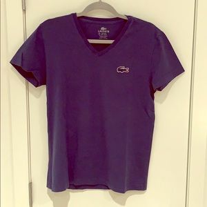 Lacoste Blue V-neck T-Shirt